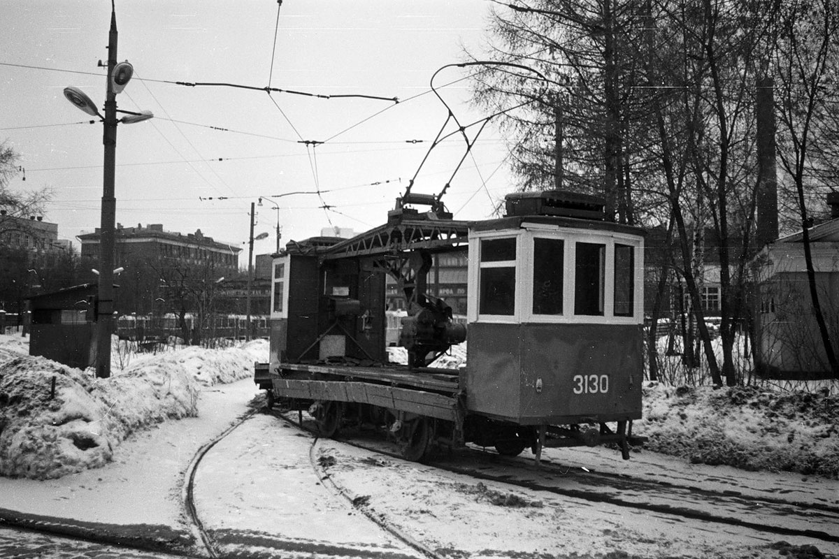 Москва, Двухосный моторный СВАРЗ № 3130; Москва — Исторические фотографии — Трамвай и Троллейбус (1946-1991)