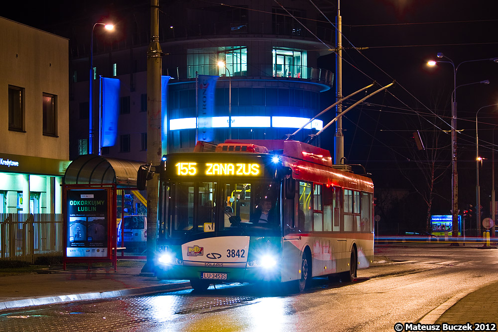 Люблин, Solaris Trollino III 12 Škoda № 3842