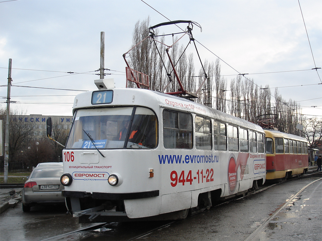 Краснодар, Tatra T3SU № 106
