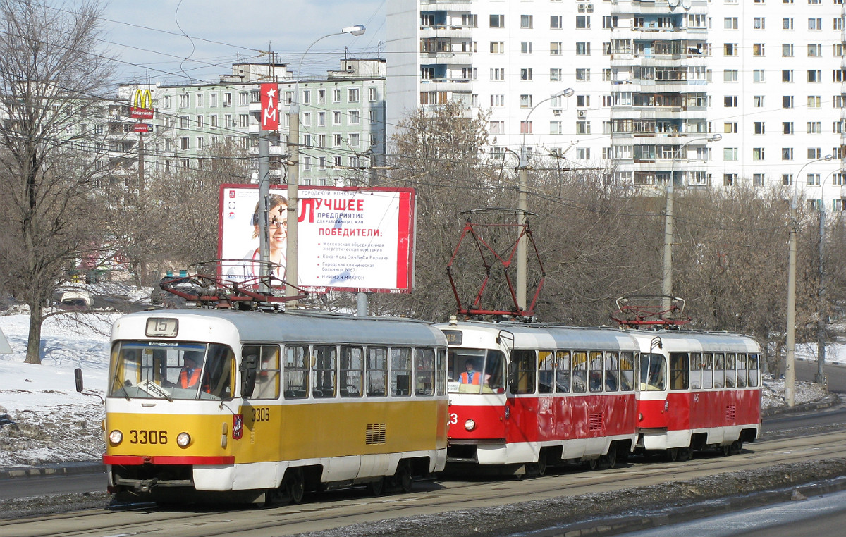 Москва, Tatra T3SU № 3306
