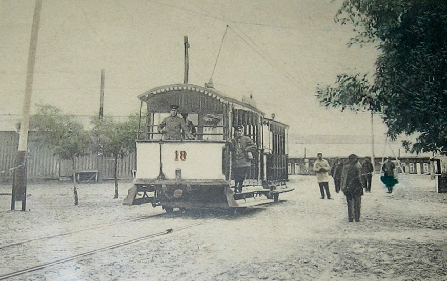 Кременчуг, 2-axle motor car № 18; Кременчуг — Historical photos — Electric tramway (1899-1922)