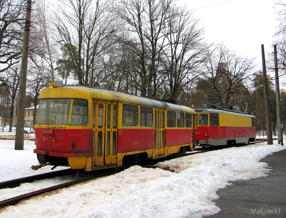 Киев, КТВ-57 № АВ-4; Киев, Tatra T3SU № 5772