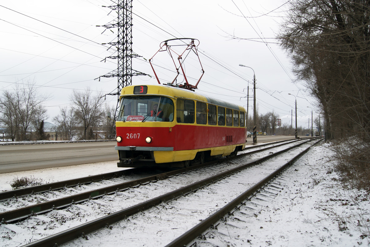 Волгоград, Tatra T3SU (двухдверная) № 2607