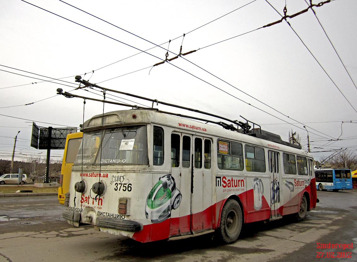 Крымский троллейбус, Škoda 9TrH27 № 3756