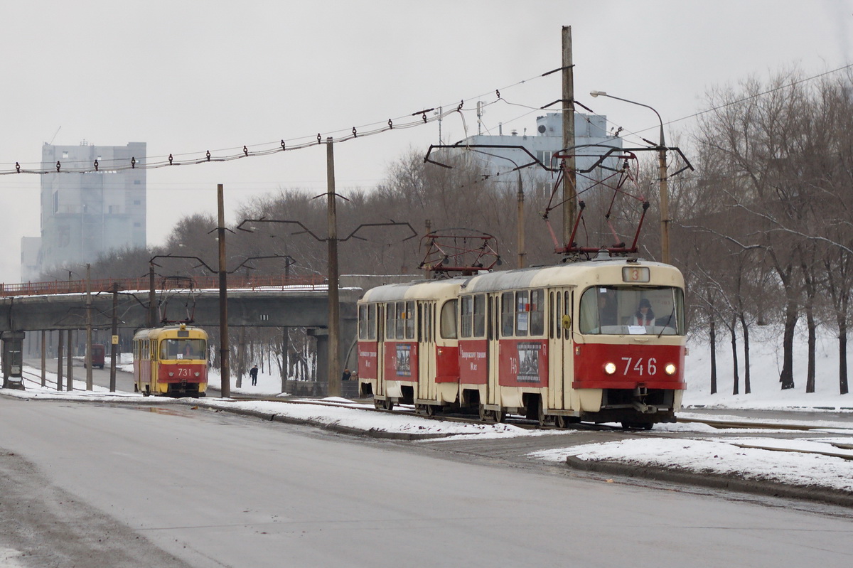 Запорожье, Tatra T3SU № 746; Запорожье — Поездка на трамвае Tatra T3SU № 746+748 (03.03.2012)