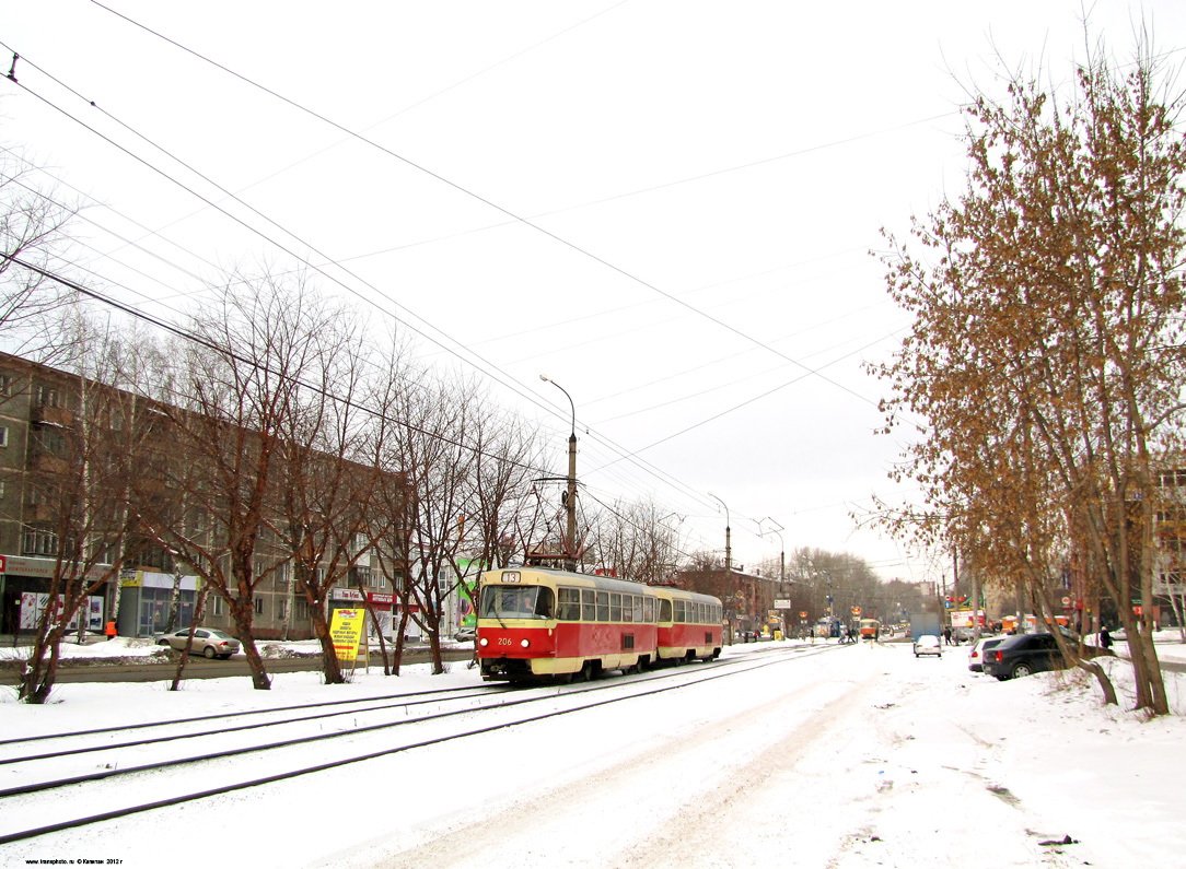 Екатеринбург, Tatra T3SU № 206