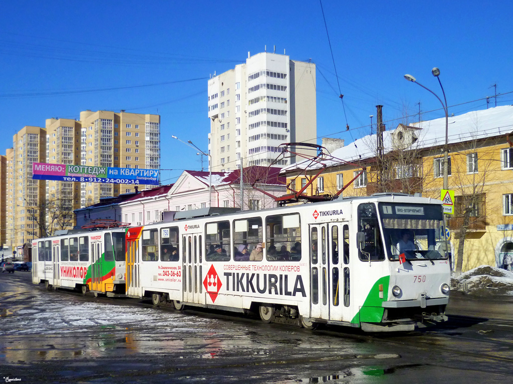 Екатеринбург, Tatra T6B5SU № 750