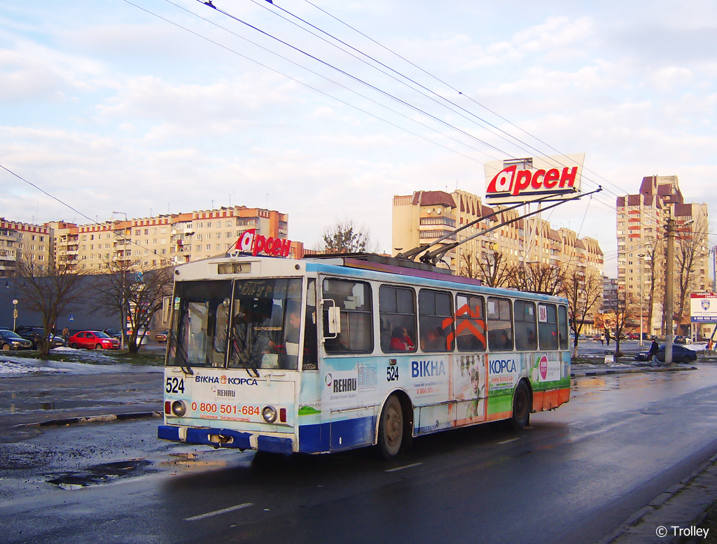 Львов, Škoda 14Tr02/6 № 524