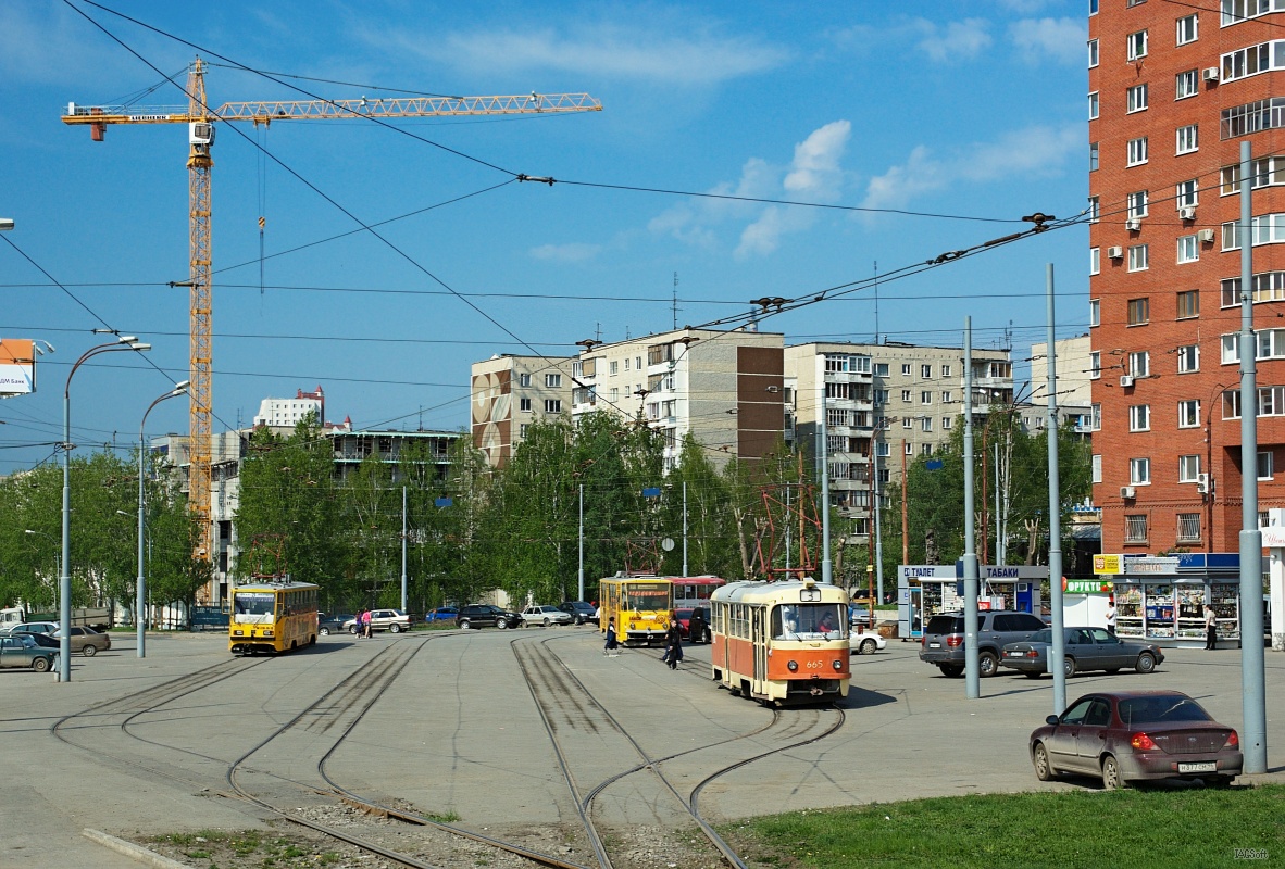 Екатеринбург, Tatra T3SU № 665; Екатеринбург — Конечные станции и разворотные кольца