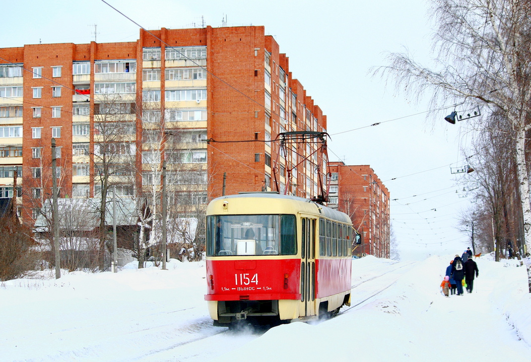 Ижевск, Tatra T3SU (двухдверная) № 1154