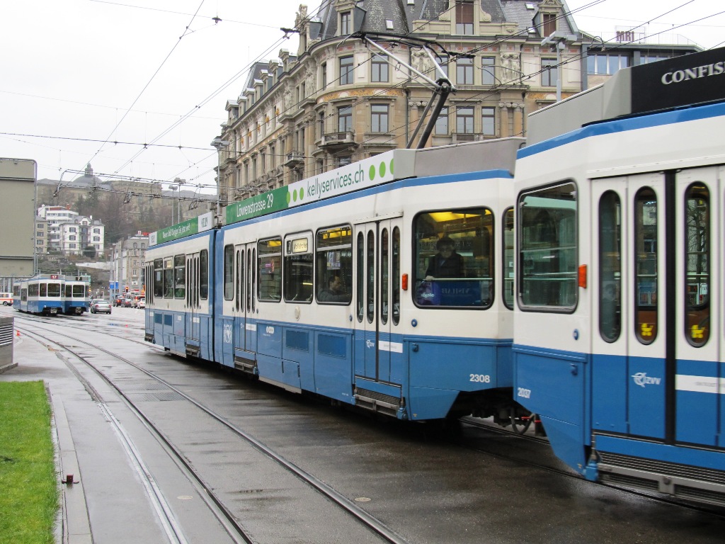 Цюрих, SWS/SWP/BBC Be 4/6 "Tram 2000" (без кабины) № 2308
