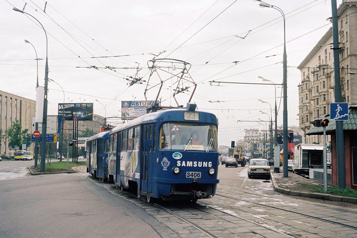 Москва, Tatra T3SU № 3406