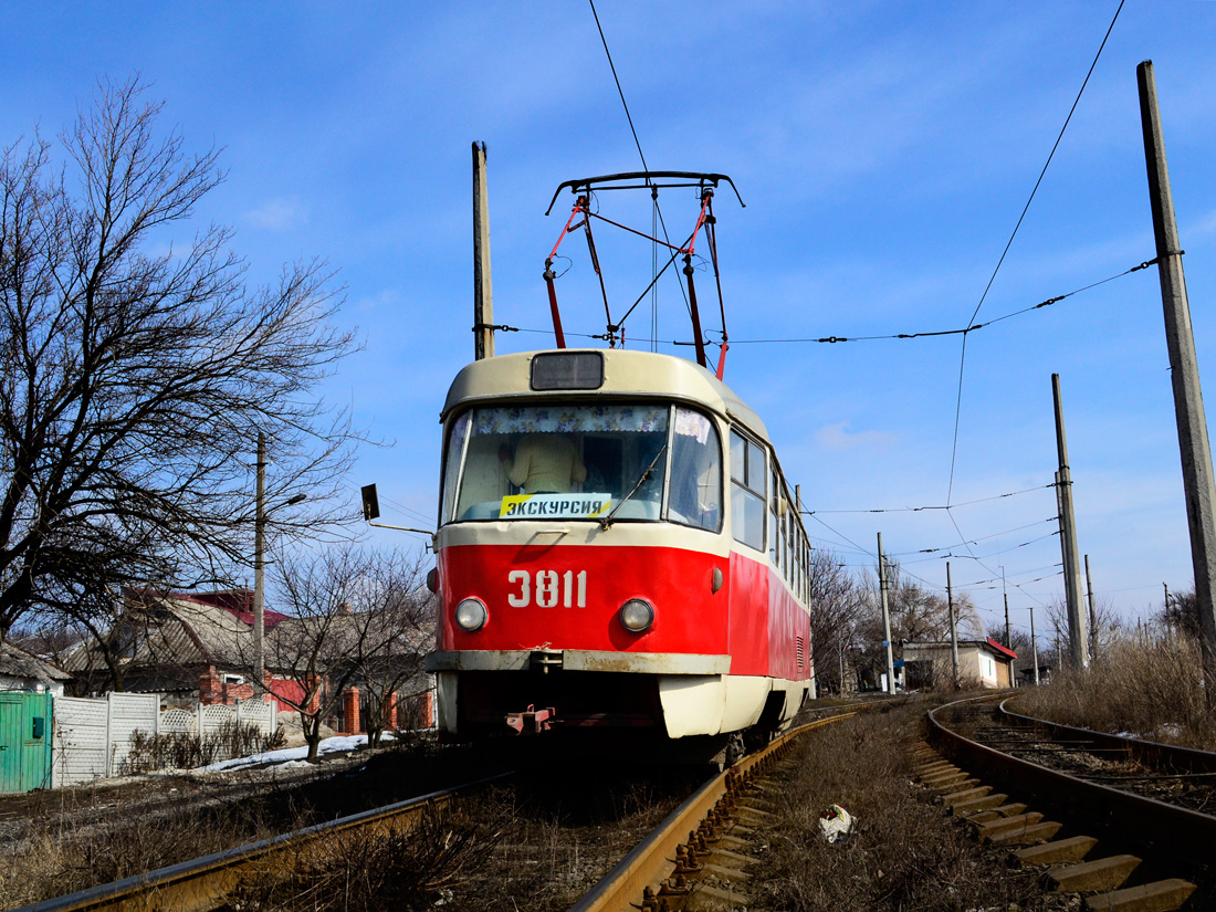 Донецк, Tatra T3SU (двухдверная) № 3811; Донецк — «Весенним Донецком под звуки Татры», Т-3 № 3811, 17 марта 2012 года