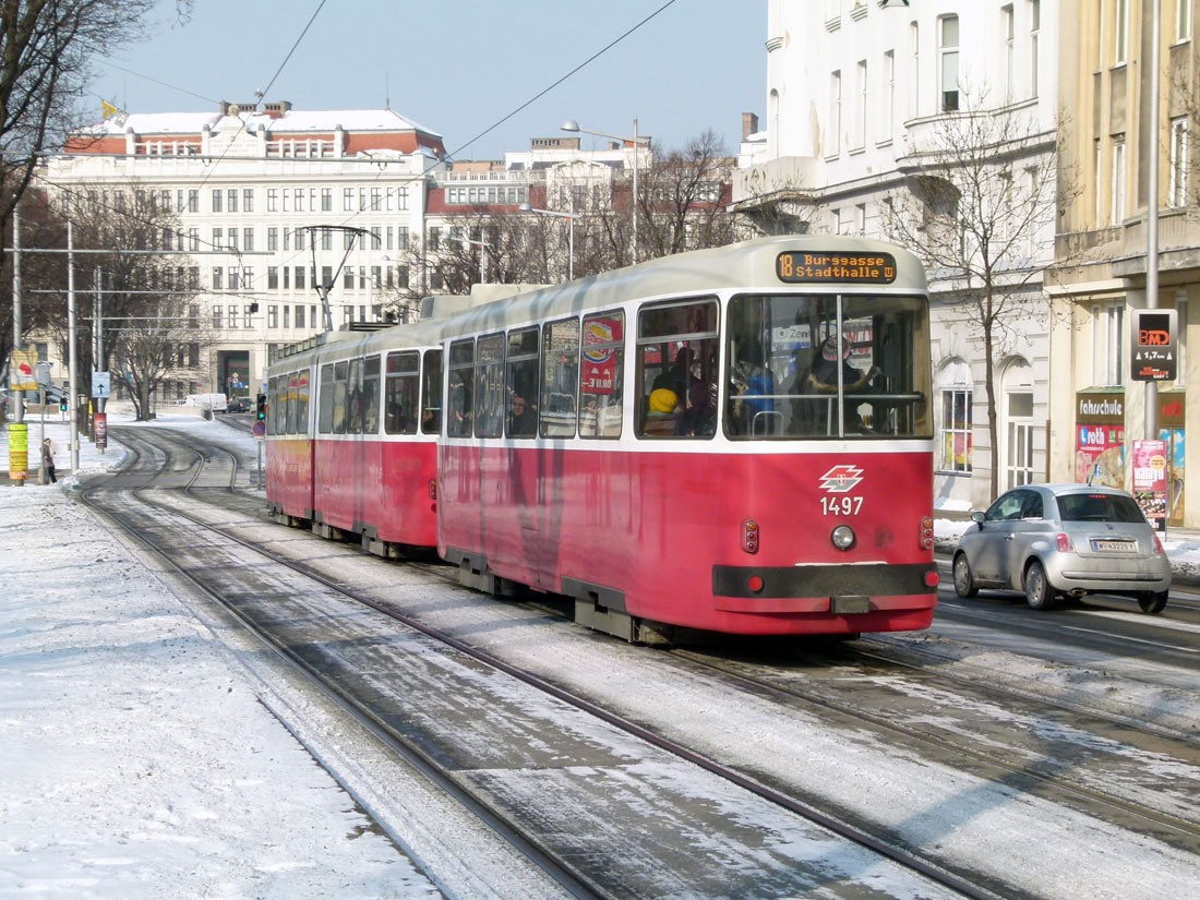 Виена, SGP Type E2 № 4097; Виена, Bombardier Type c5 № 1497