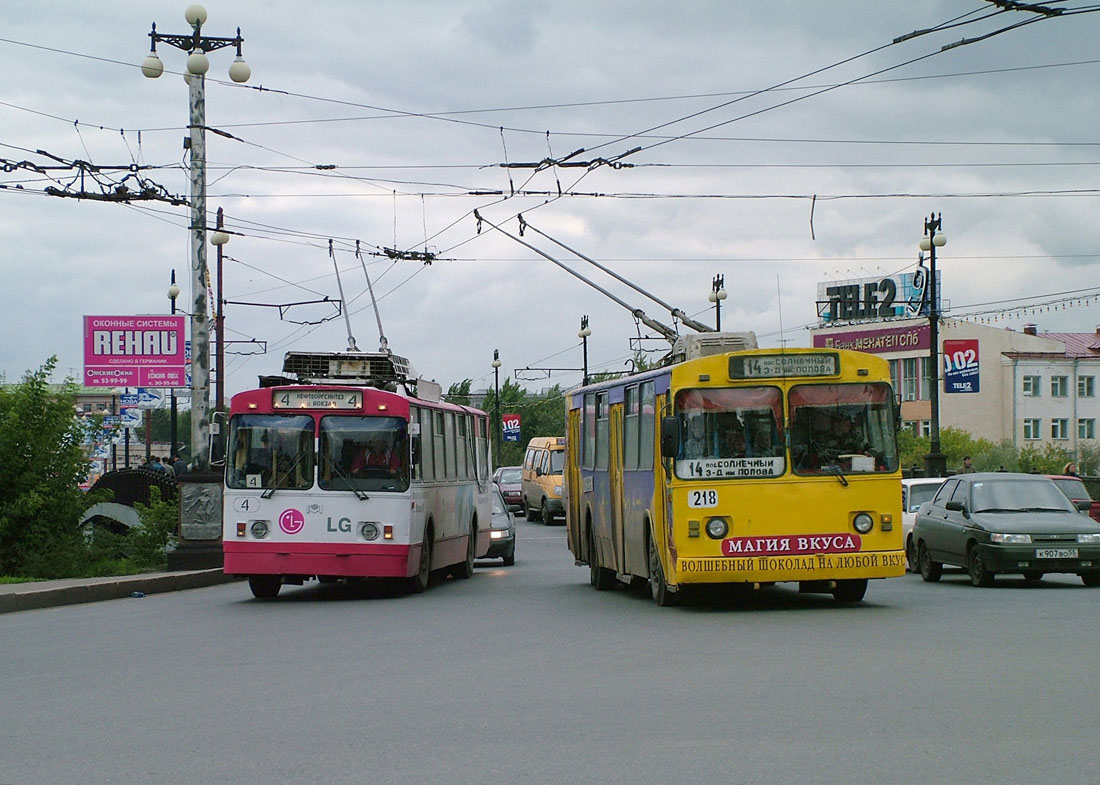 Омск, АКСМ 101 № 4; Омск, ЗиУ-682В [В00] № 218