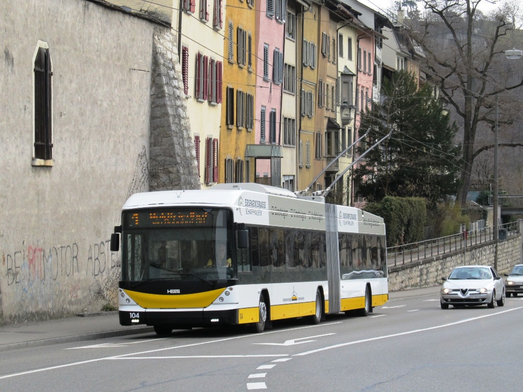 Schaffhausen, Hess SwissTrolley 3 (BGT-N2C) № 104