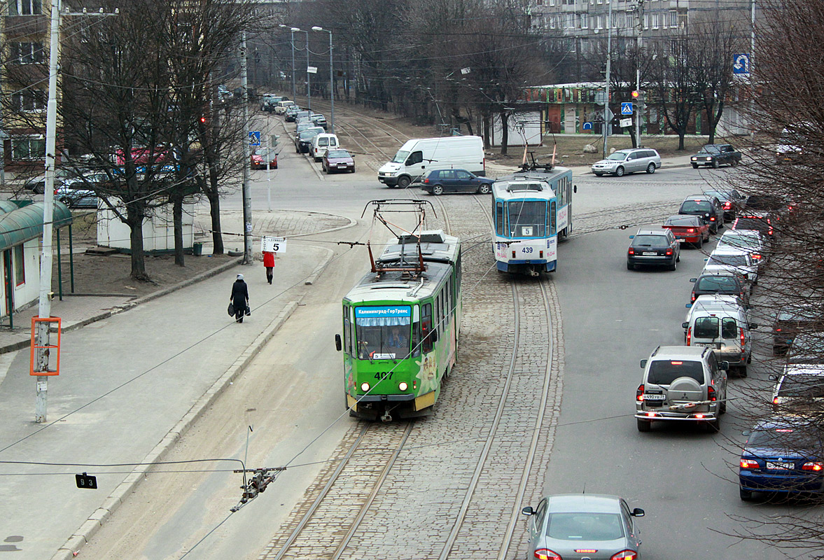 Калининград, Tatra KT4SU № 407; Калининград, Tatra KT4SU № 439