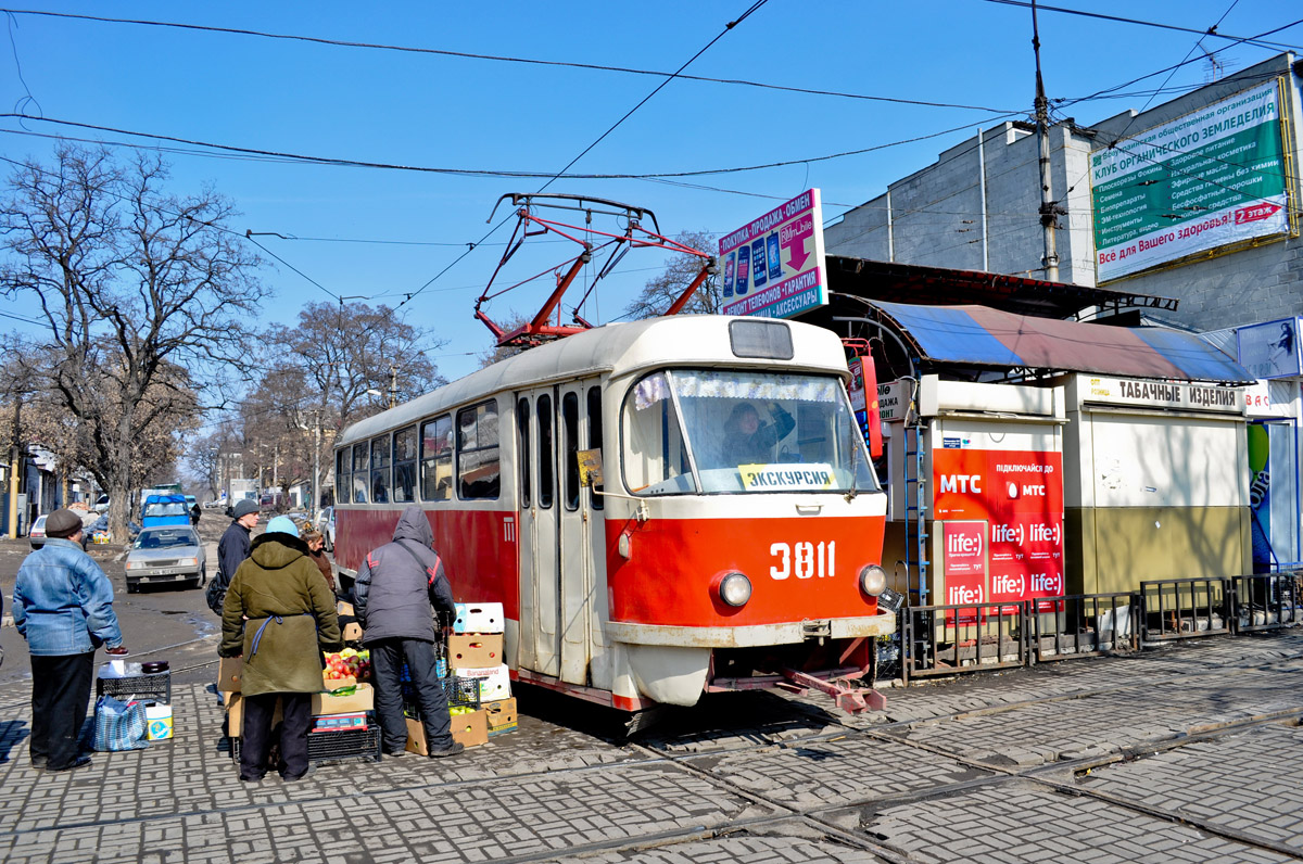 Донецк, Tatra T3SU (двухдверная) № 3811; Донецк — «Весенним Донецком под звуки Татры», Т-3 № 3811, 17 марта 2012 года