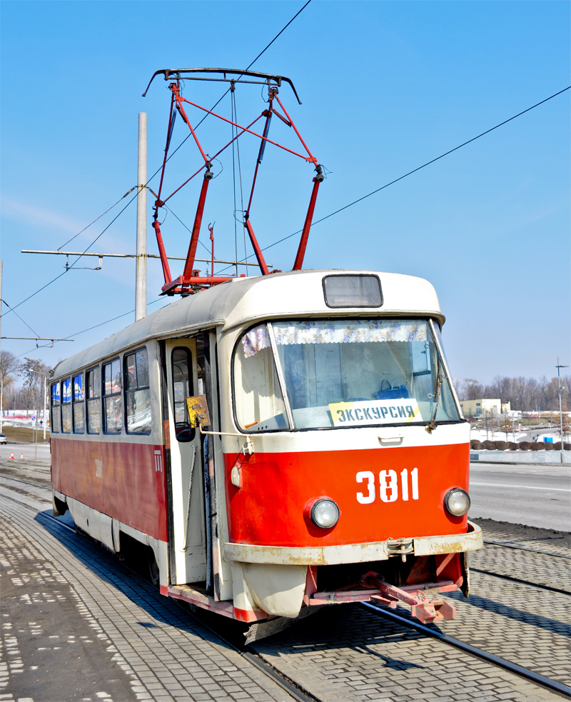 Донецк, Tatra T3SU (двухдверная) № 3811; Донецк — «Весенним Донецком под звуки Татры», Т-3 № 3811, 17 марта 2012 года