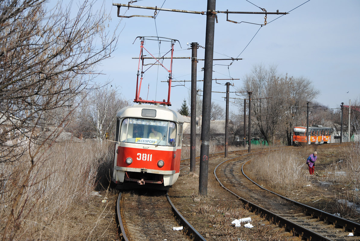 Донецк, Tatra T3SU (двухдверная) № 3811; Донецк — «Весенним Донецком под звуки Татры», Т-3 № 3811, 17 марта 2012 года