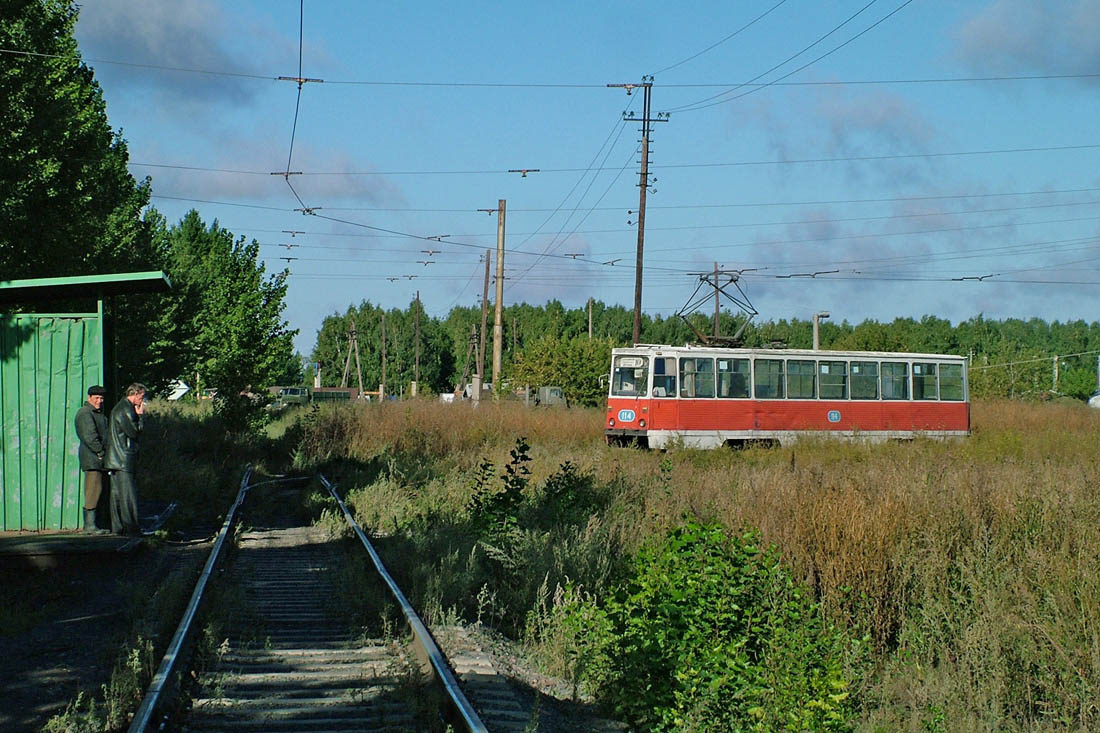 Омск, 71-605 (КТМ-5М3) № 114; Омск — Трамвайные линии — Левобережье / 10-й маршрут (демонтировано)