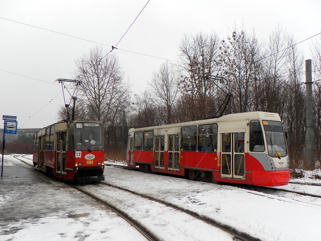 Верхнесилезская агломерация, Konstal 105Na № 575; Верхнесилезская агломерация, Konstal 105N-2K № 762