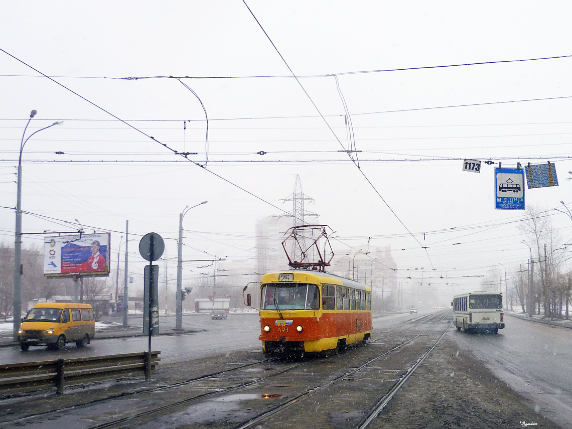 Екатеринбург, Tatra T3SU (двухдверная) № 493