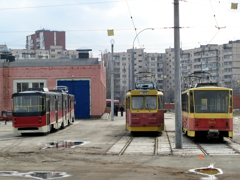 Киев, К1М8 № 502; Киев, КТВ-57 № Л-1; Киев, Tatra T6B5SU № 308
