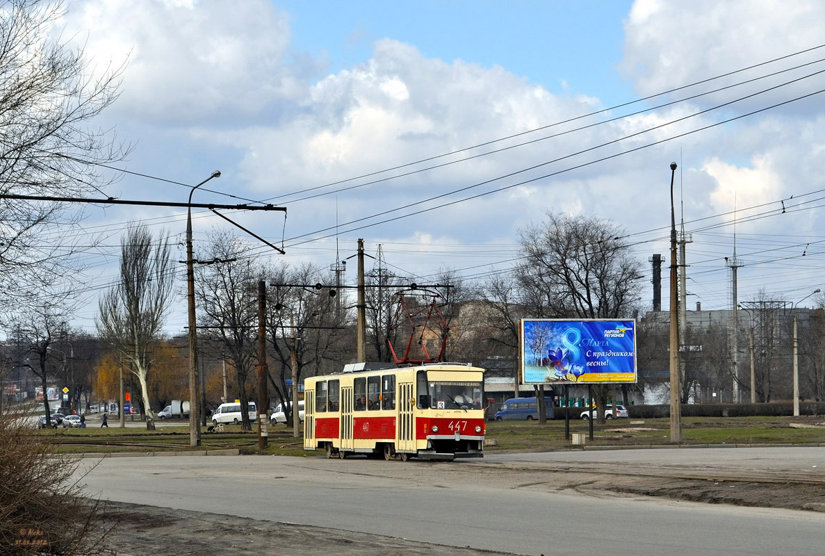 Запорожье, Tatra T6B5SU № 447