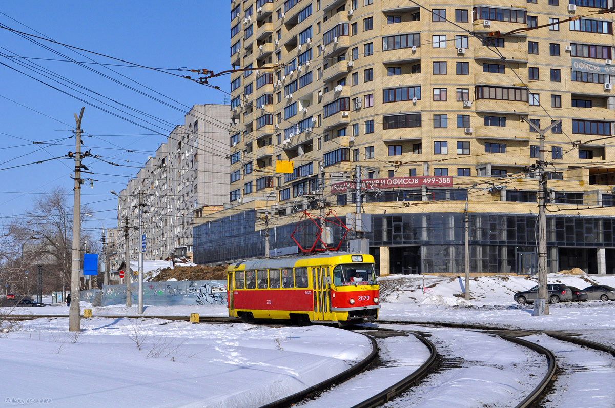 Волгоград, Tatra T3SU (двухдверная) № 2670