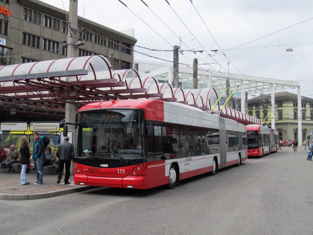 Winterthur, Hess SwissTrolley 3 (BGT-N1C) Nr. 119