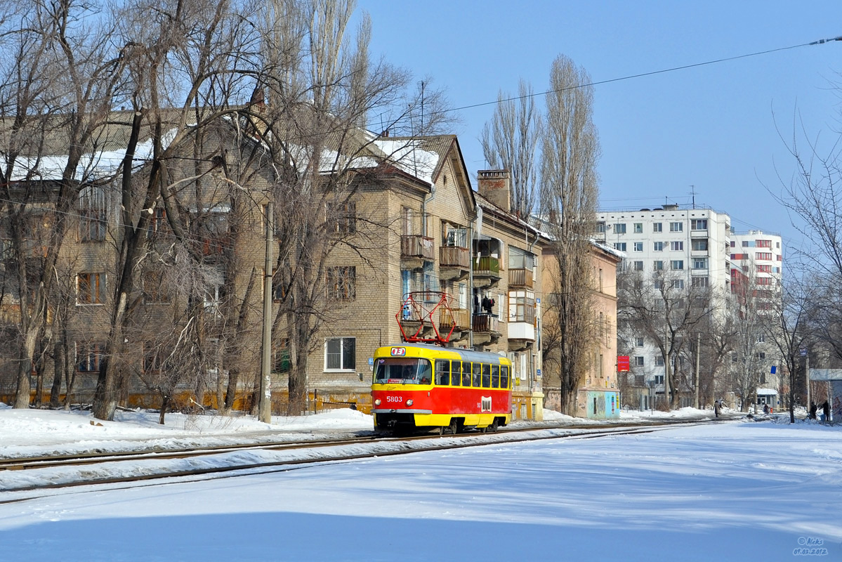 Волгоград, Tatra T3SU (двухдверная) № 5803