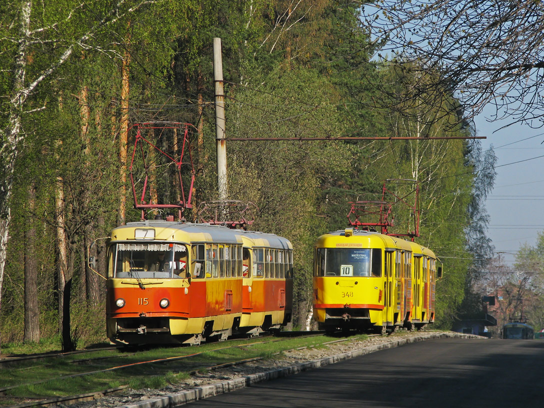 Екатеринбург, Tatra T3SU (двухдверная) № 115; Екатеринбург, Tatra T3SU № 348