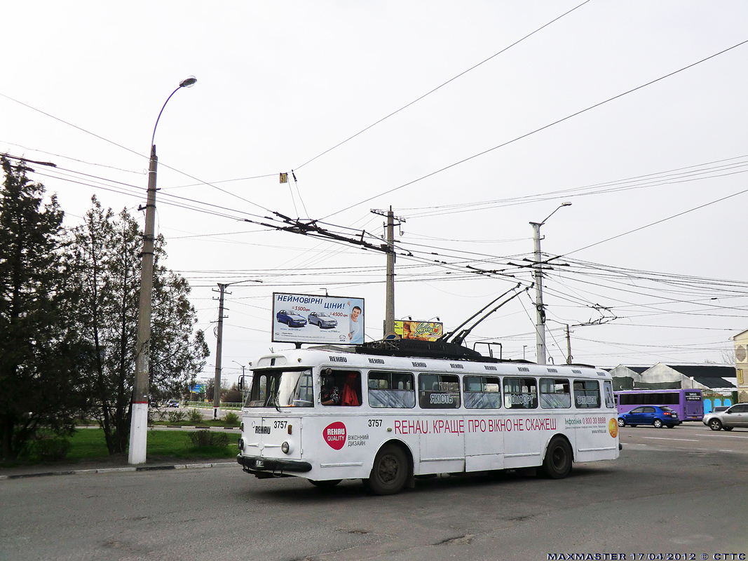 Крымский троллейбус, Škoda 9TrH27 № 3757