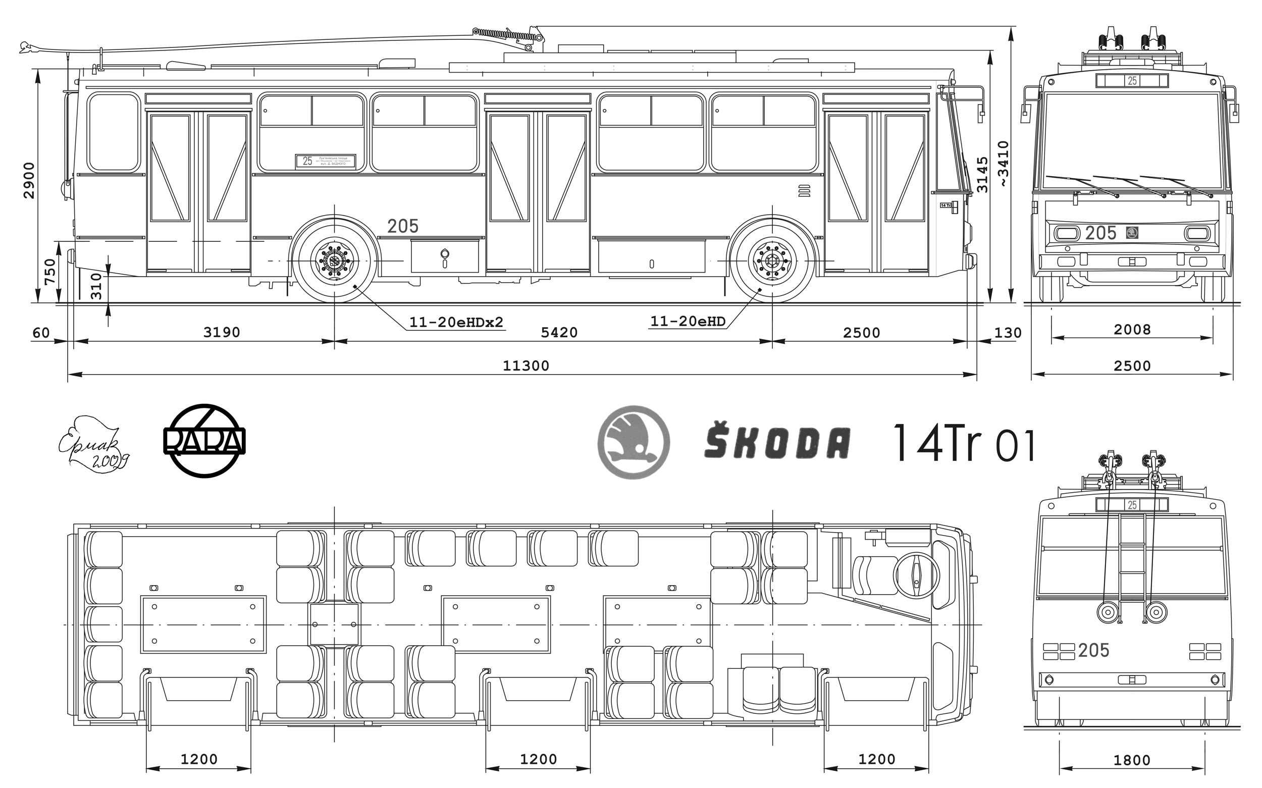 Рисунки и чертежи подвижного состава