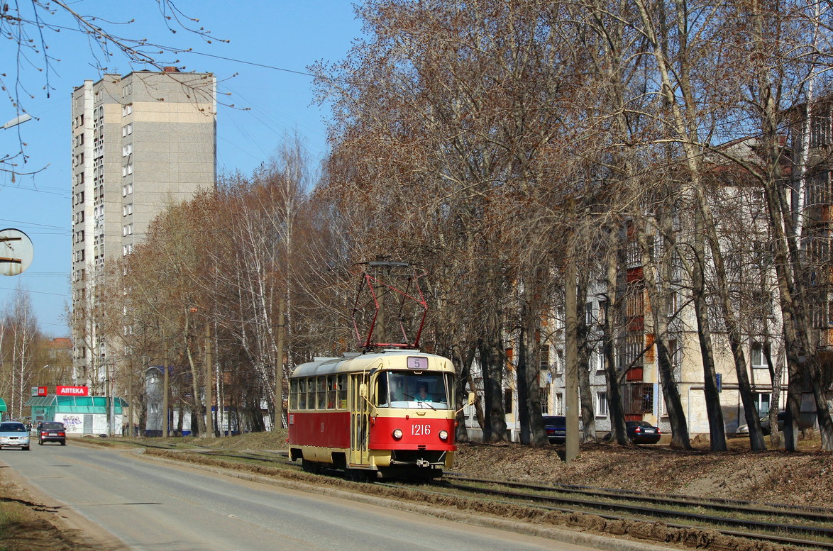 Ижевск, Tatra T3SU (двухдверная) № 1216