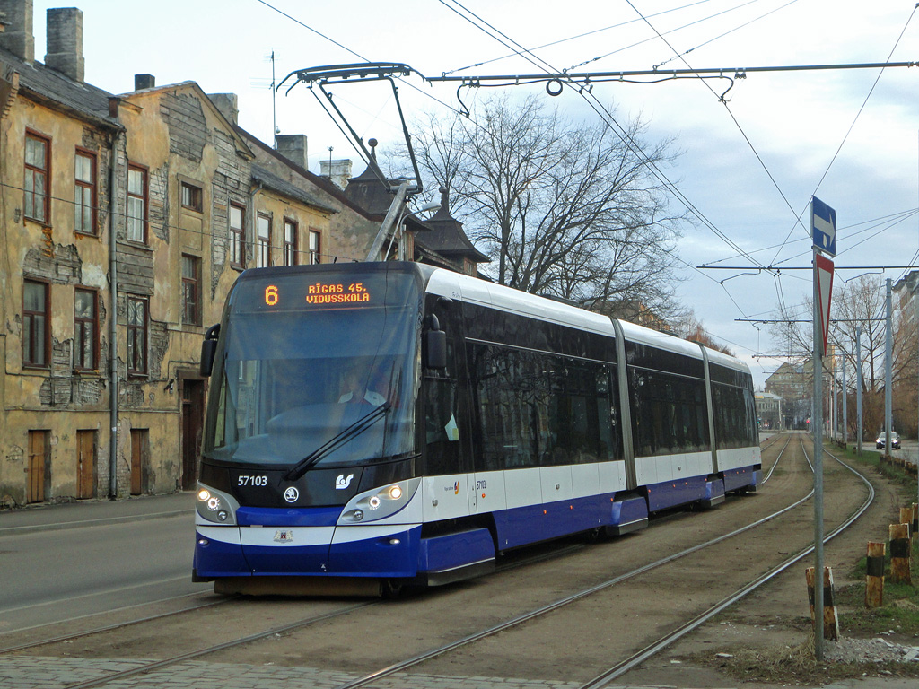 Рига, Škoda 15T ForCity Alfa Riga № 57103