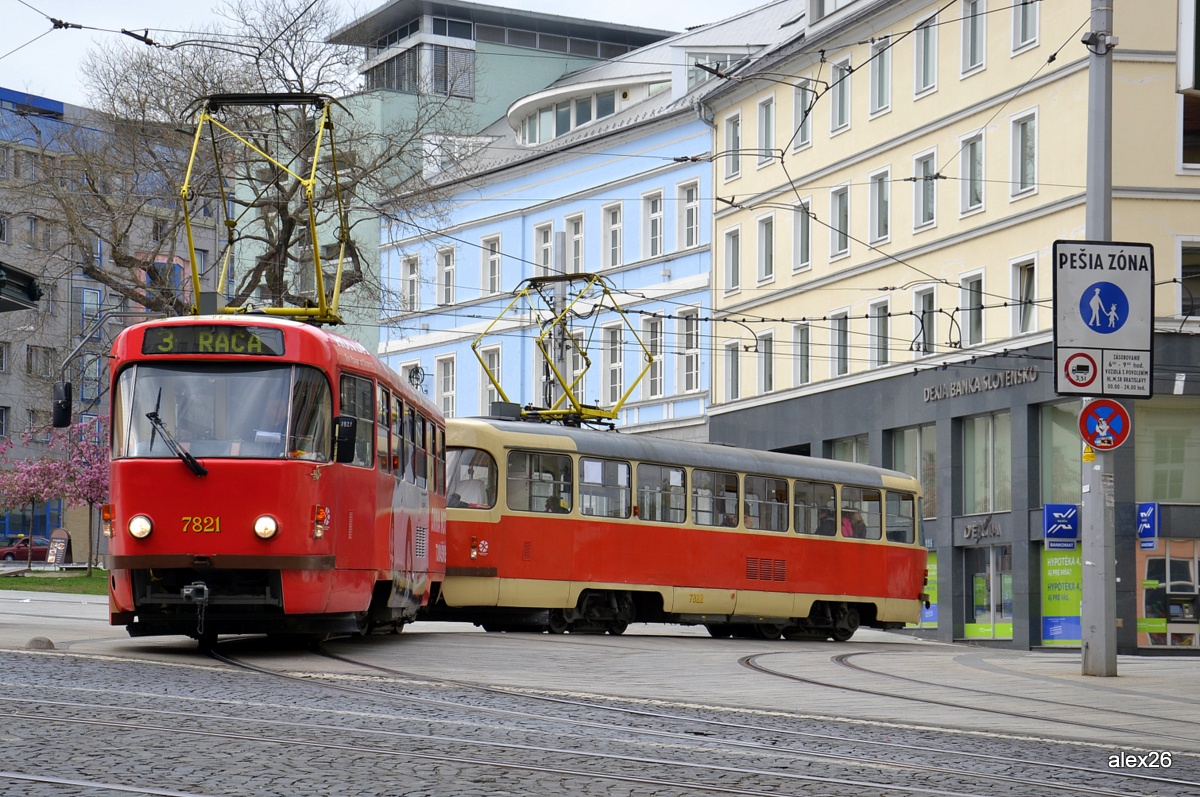Братислава, Tatra T3SUCS № 7821; Братислава, Tatra T3SUCS № 7822