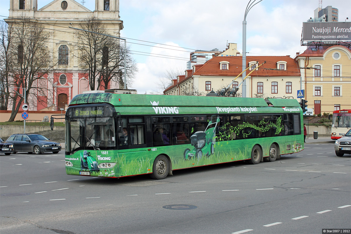 Вильнюс, Solaris Trollino II 15 AC № 1681