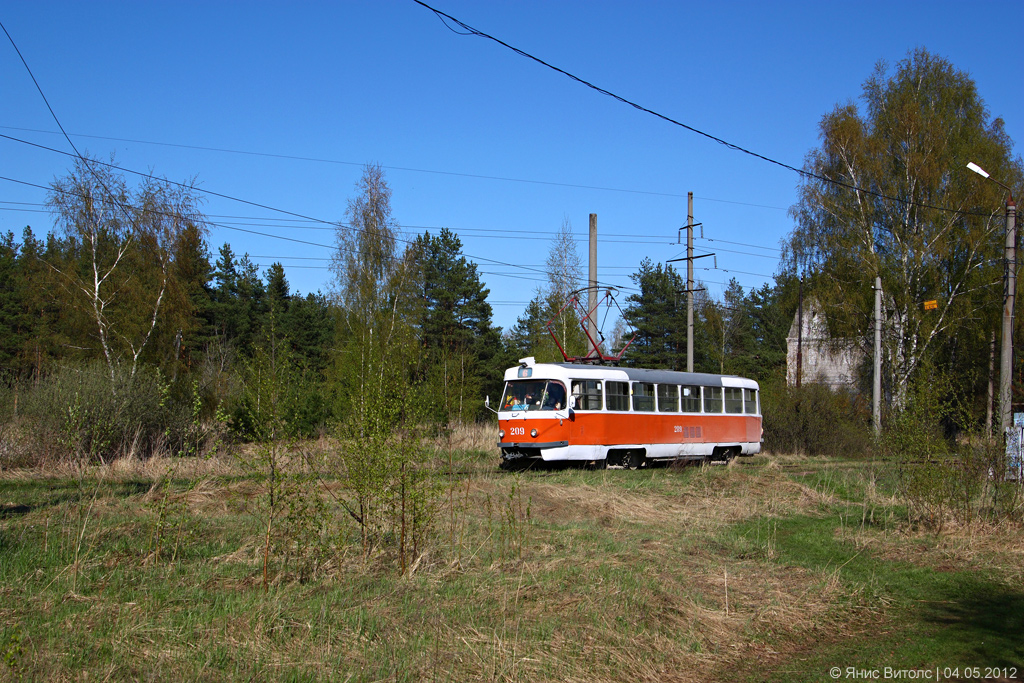 Тверь, Tatra T3SU № 209; Тверь — Трамвайные линии: Заволжский район (линия до дер. Старая Константиновка) Тверь, Tatra T3SU № 209; Тверь — Трамвайные линии: Заволжский район (линия до дер. Старая Константиновка)