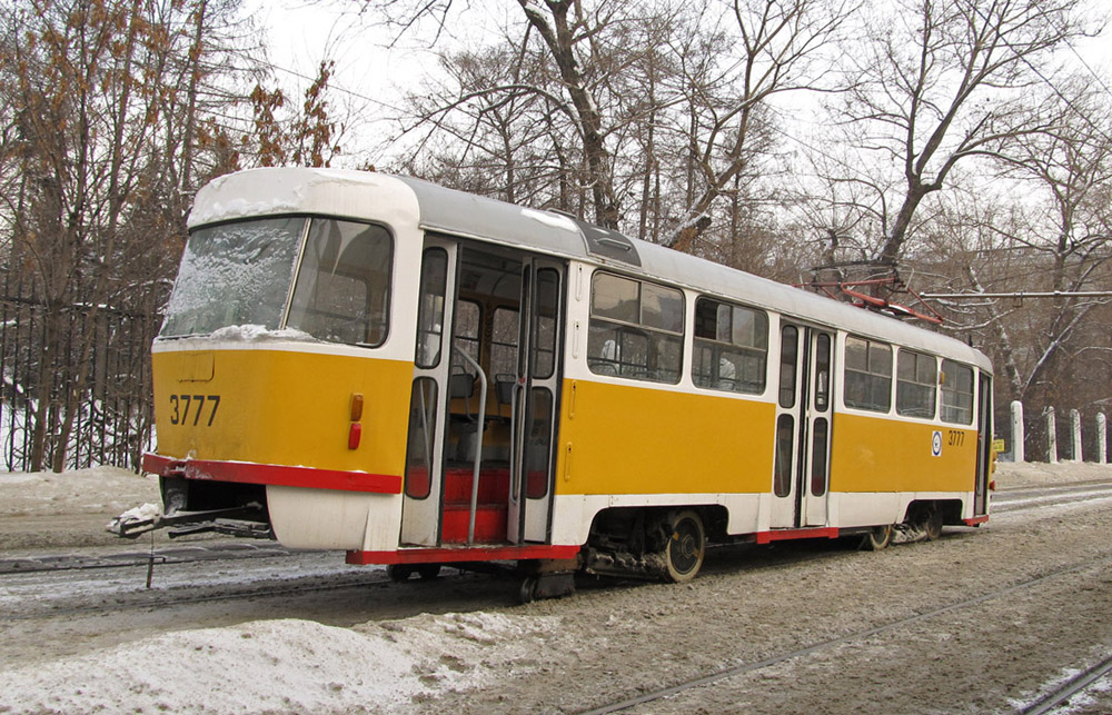 Москва, Tatra T3SU № 3777