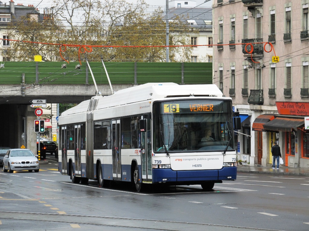 Женева, Hess SwissTrolley 3 (BGT-N2C) № 739