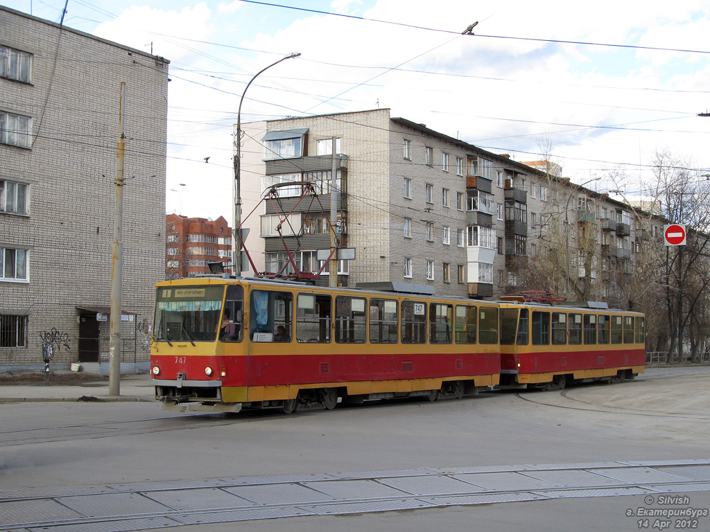 Екатеринбург, Tatra T6B5SU № 747