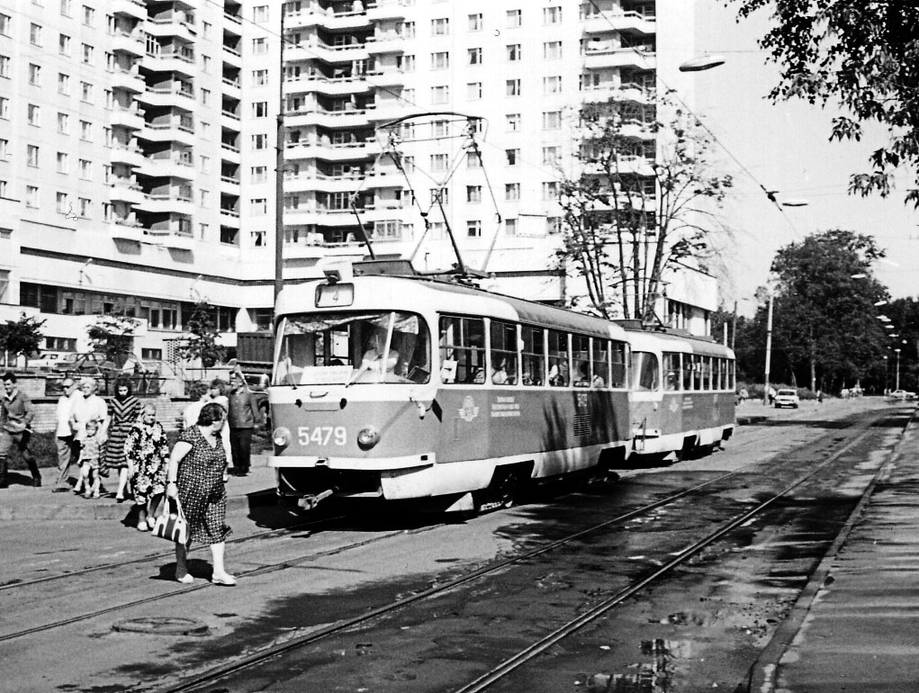 Москва, Tatra T3SU № 5479; Москва — Исторические фотографии — Трамвай и Троллейбус (1946-1991)