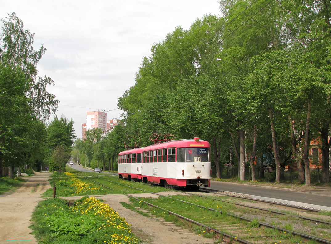 Yekaterinburg, Tatra T3SU # 308