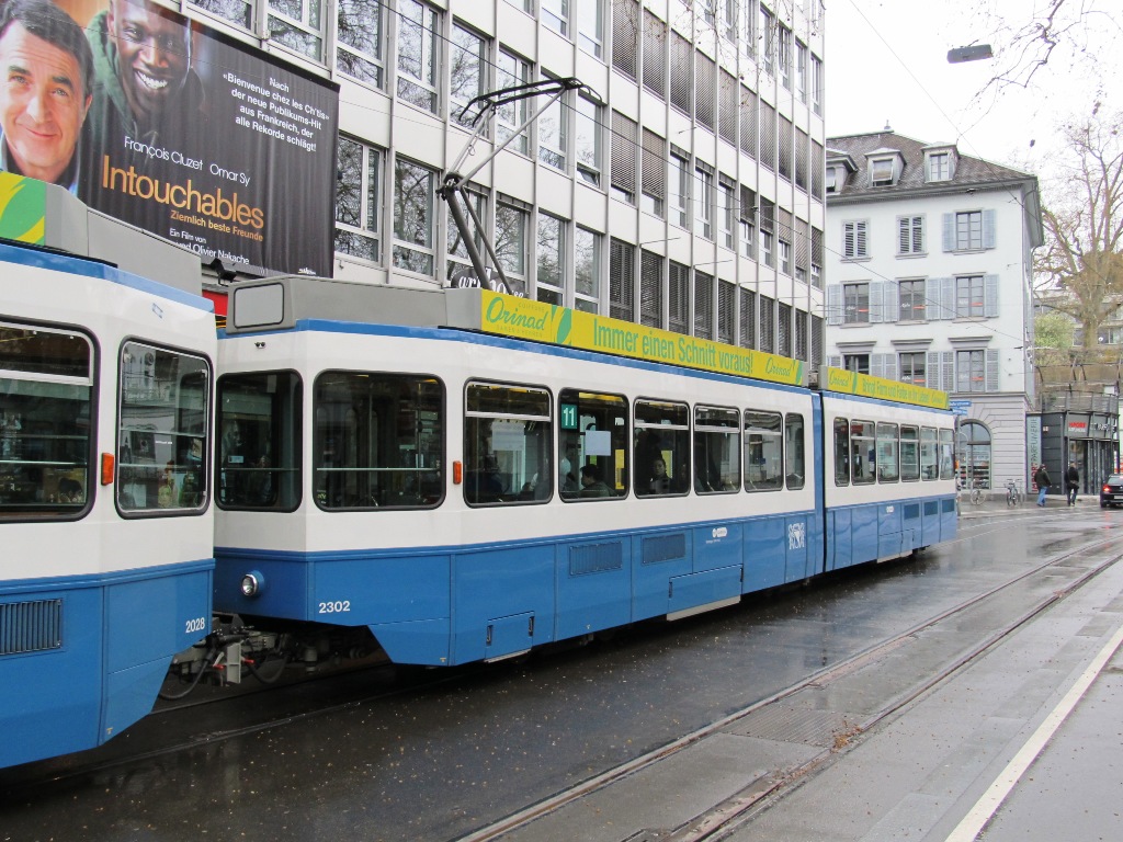 Цюрих, SWS/SWP/BBC Be 4/6 "Tram 2000" (без кабины) № 2302