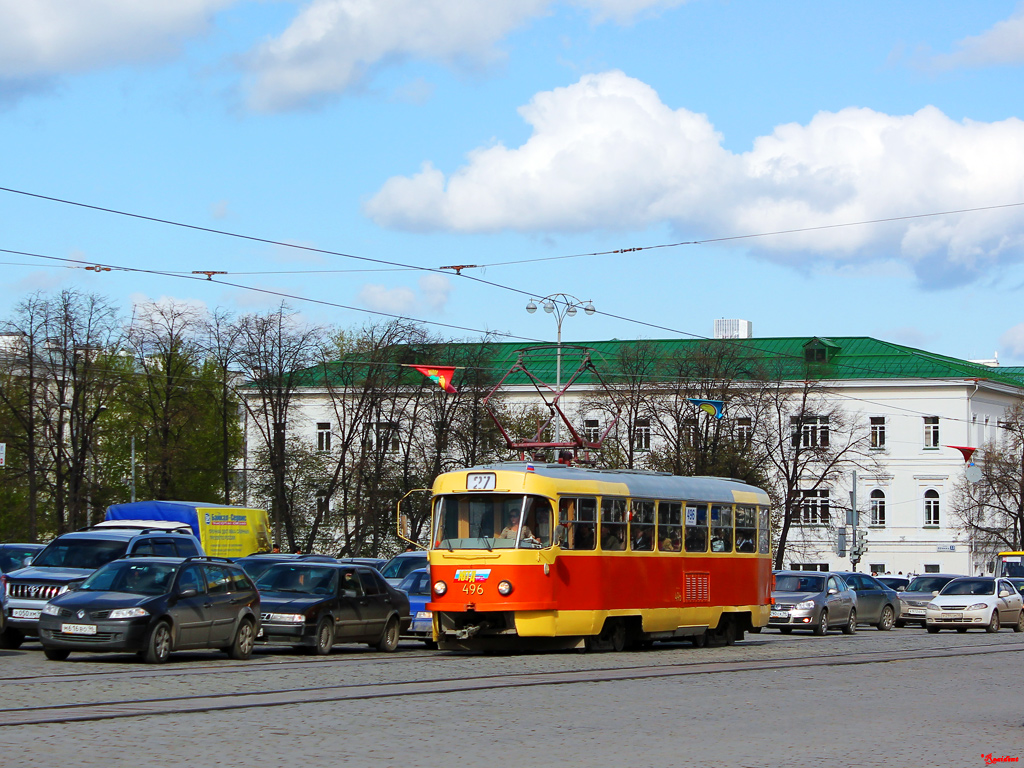 Екатеринбург, Tatra T3SU (двухдверная) № 496
