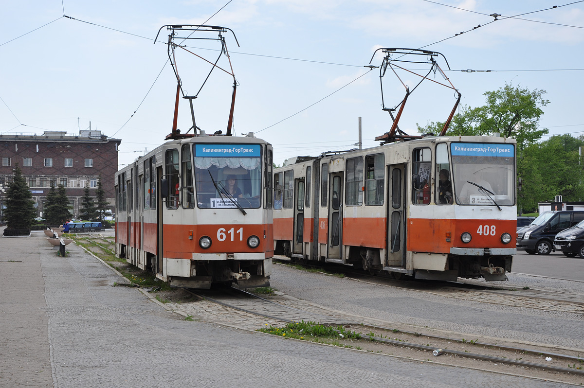 Калининград, Tatra KT4D № 611; Калининград, Tatra KT4SU № 408