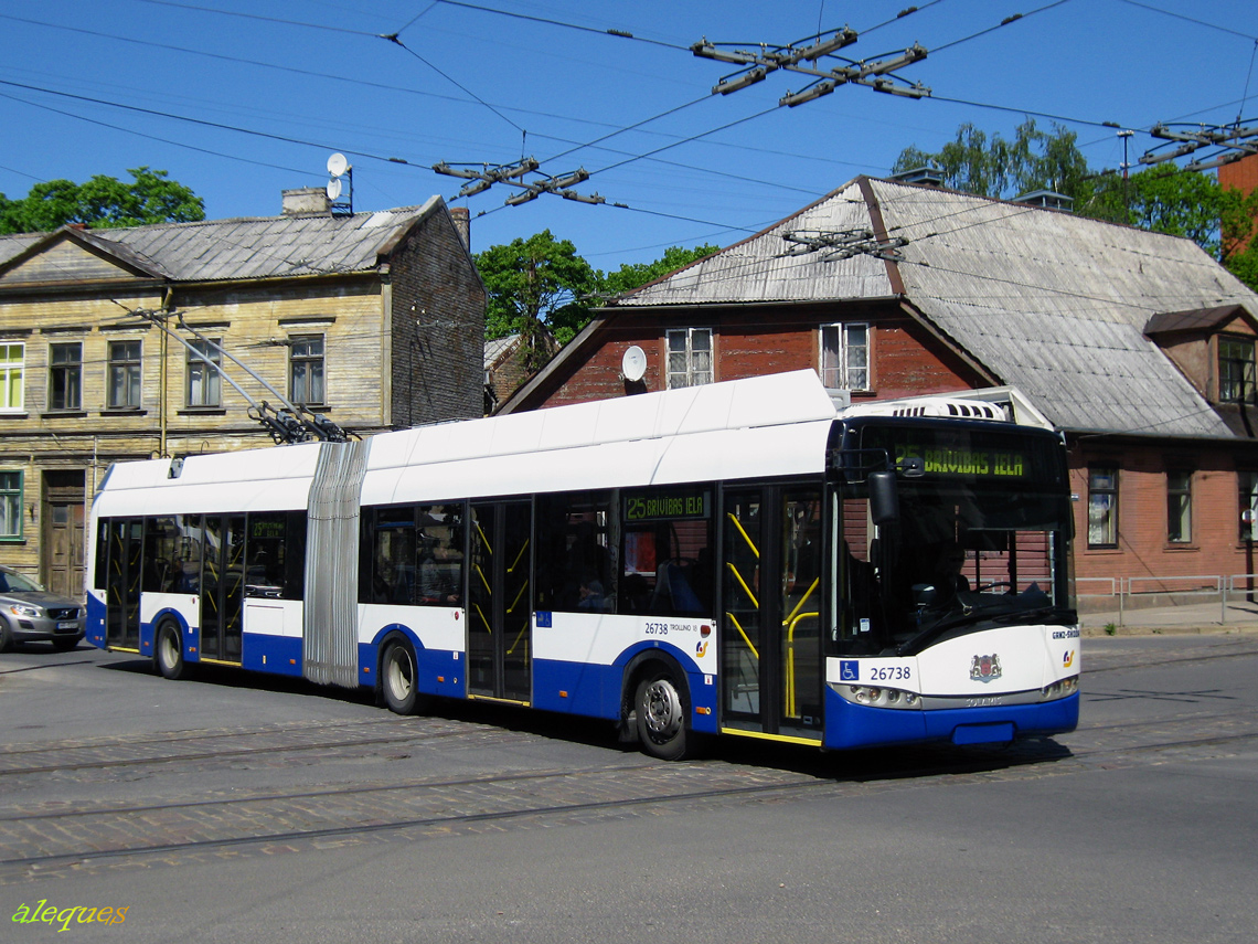 Рига, Solaris Trollino III 18 Ganz-Škoda № 26738