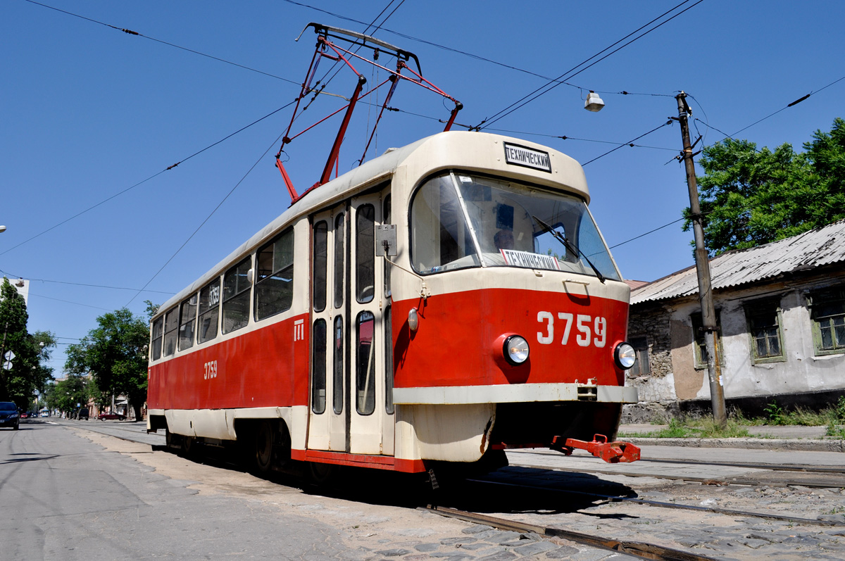 Донецк, Tatra T3SU (двухдверная) № 3759 Донецк, Tatra T3SU (двухдверная) № 3759